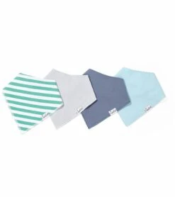 Copper Pearl Baby Bandana Bibs, 4 Pack - Oxford