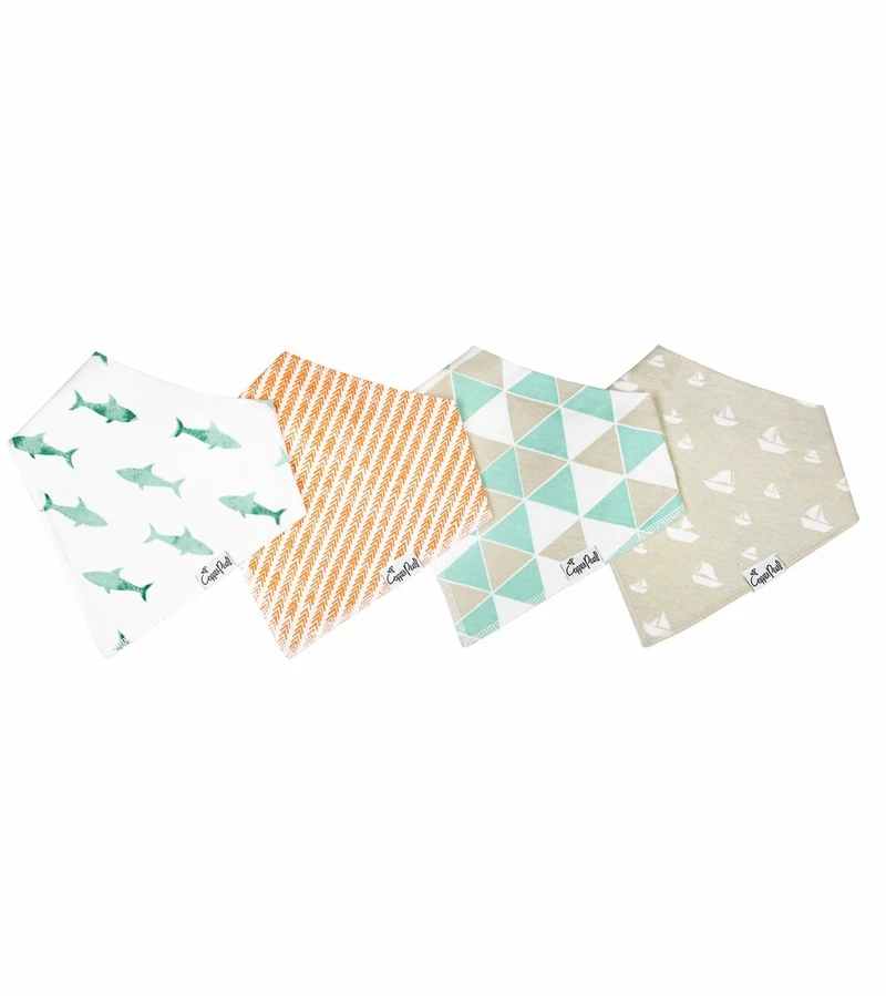 Copper Pearl Baby Bandana Bibs, 4 Pack - Pacific 3 Copper Pearl Baby Bandana Bibs, 4 Pack - Pacific