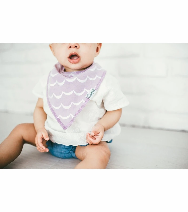 Copper Pearl Baby Bandana Bibs, 4 Pack - Rosie 4 Copper Pearl Baby Bandana Bibs, 4 Pack - Rosie - Image 2