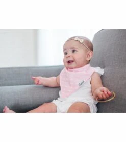 Copper Pearl Baby Bandana Bibs, 4 Pack - Rosie 12 Copper Pearl Baby Bandana Bibs, 4 Pack - Rosie -Little Unicorn Store copper pearl baby bandana bibs 4 pack rosie 250