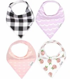 Copper Pearl Baby Bandana Bibs, 4 Pack - Rosie 13 Copper Pearl Baby Bandana Bibs, 4 Pack - Rosie -Little Unicorn Store copper pearl baby bandana bibs 4 pack rosie 251