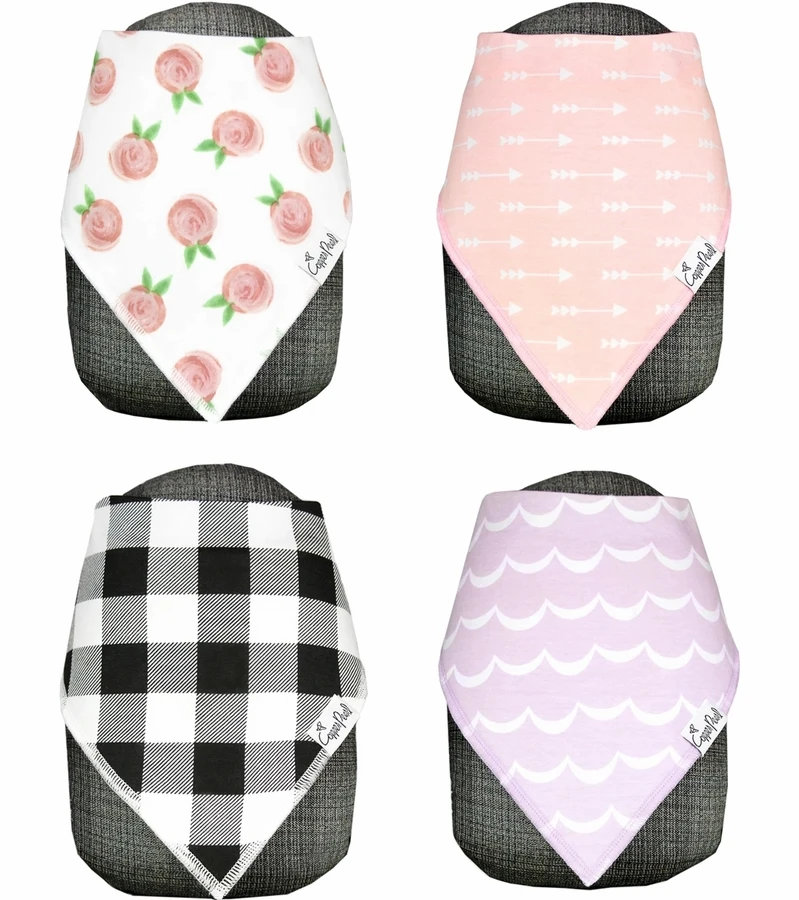 Copper Pearl Baby Bandana Bibs, 4 Pack - Rosie 8 Copper Pearl Baby Bandana Bibs, 4 Pack - Rosie - Image 6
