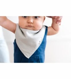 Copper Pearl Baby Bandana Bibs, 4 Pack - Stone -Little Unicorn Store copper pearl baby bandana bibs 4 pack stone 147