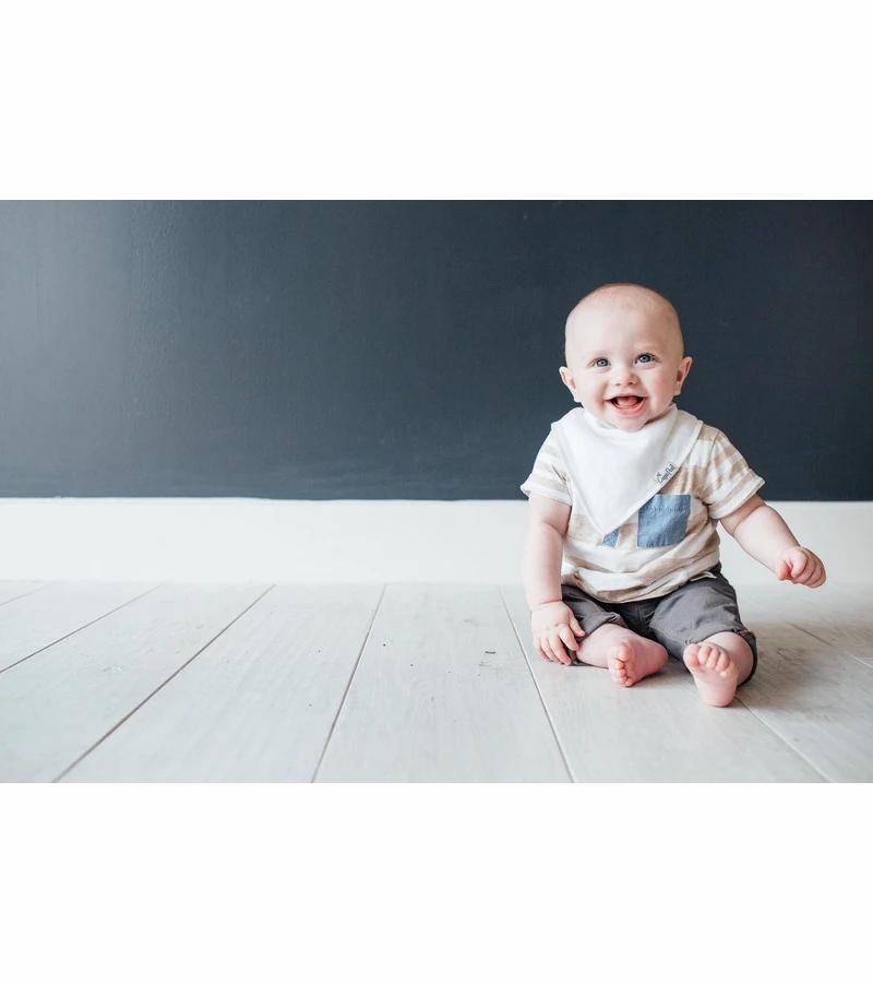 Copper Pearl Baby Bandana Bibs, 4 Pack - White 5 Copper Pearl Baby Bandana Bibs, 4 Pack - White - Image 3