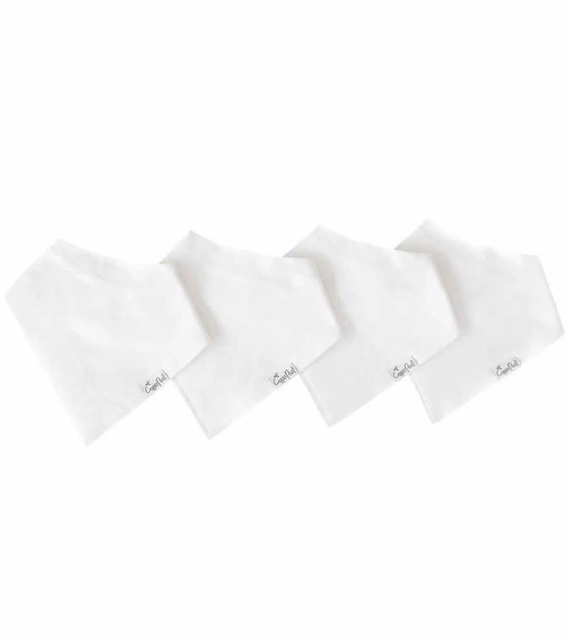 Copper Pearl Baby Bandana Bibs, 4 Pack - White 9 Copper Pearl Baby Bandana Bibs, 4 Pack - White - Image 7