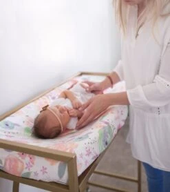 Copper Pearl Changing Pad Cover - Bloom -Little Unicorn Store copper pearl changing pad cover bloom 154