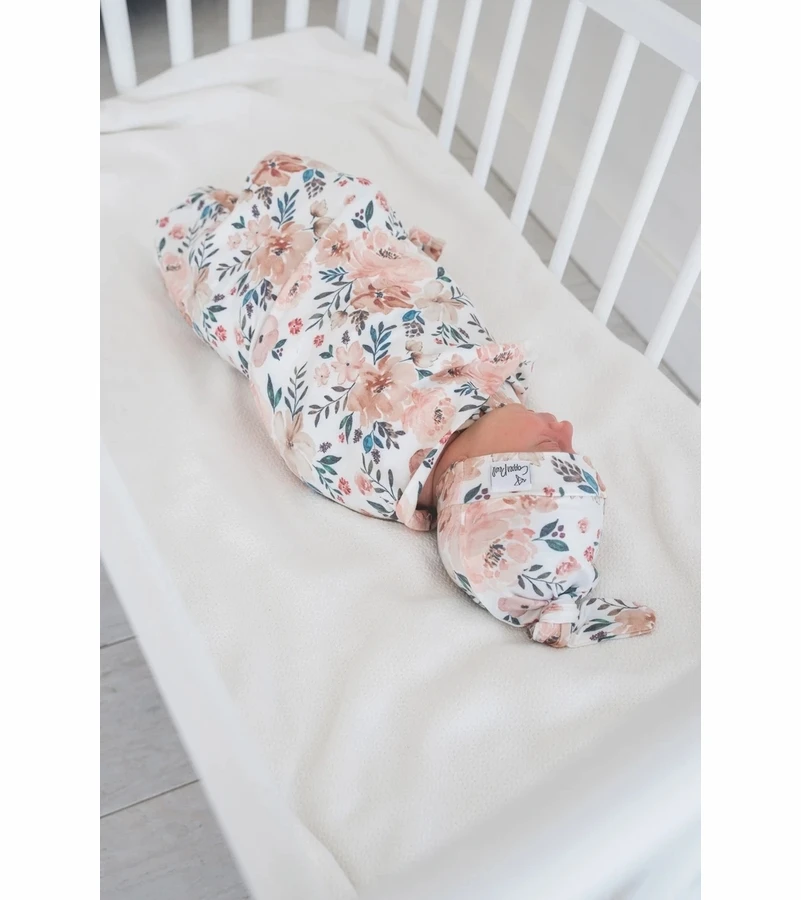 Copper Pearl Knit Swaddle Blanket - Autumn 6 Copper Pearl Knit Swaddle Blanket - Autumn - Image 4