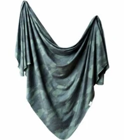 Copper Pearl Knit Swaddle Blanket - Hunter