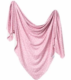 Copper Pearl Knit Swaddle Blanket - Lucy