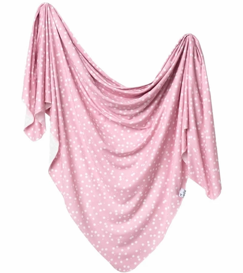Copper Pearl Knit Swaddle Blanket - Lucy 3 Copper Pearl Knit Swaddle Blanket - Lucy