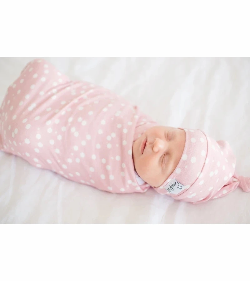Copper Pearl Knit Swaddle Blanket - Lucy 4 Copper Pearl Knit Swaddle Blanket - Lucy - Image 2