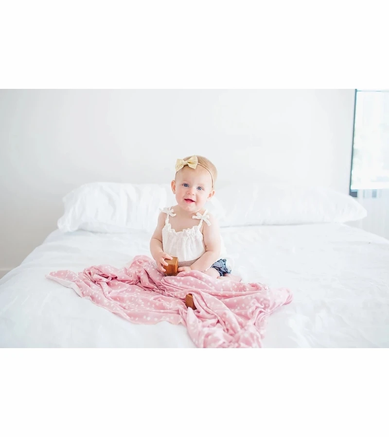 Copper Pearl Knit Swaddle Blanket - Lucy 9 Copper Pearl Knit Swaddle Blanket - Lucy - Image 7