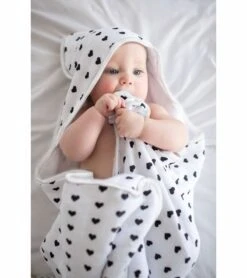 Copper Pearl Muslin Hooded Towel - Smitten -Little Unicorn Store copper pearl muslin hooded towel smitten 213