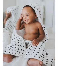 Copper Pearl Muslin Hooded Towel - Smitten -Little Unicorn Store copper pearl muslin hooded towel smitten 215