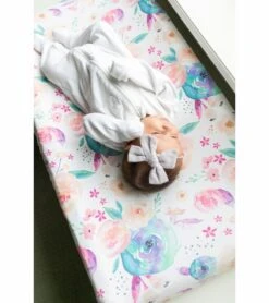 Copper Pearl Premium Knit Diaper Changing Pad Cover - Bloom -Little Unicorn Store copper pearl premium knit diaper changing pad cover bloom 215