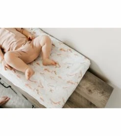 Copper Pearl Premium Knit Diaper Changing Pad Cover - Coral 7 Copper Pearl Premium Knit Diaper Changing Pad Cover - Coral -Little Unicorn Store copper pearl premium knit diaper changing pad cover coral 95