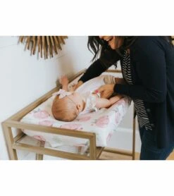 Copper Pearl Premium Knit Diaper Changing Pad Cover - Grace -Little Unicorn Store copper pearl premium knit diaper changing pad cover grace 214