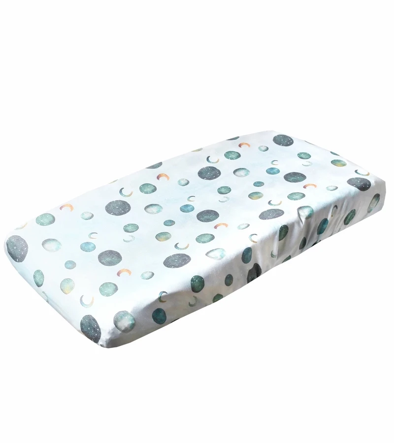 Copper Pearl Premium Knit Diaper Changing Pad Cover - Lunar 3 Copper Pearl Premium Knit Diaper Changing Pad Cover - Lunar