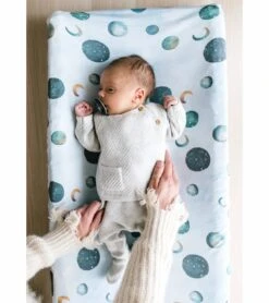 Copper Pearl Premium Knit Diaper Changing Pad Cover - Lunar 7 Copper Pearl Premium Knit Diaper Changing Pad Cover - Lunar -Little Unicorn Store copper pearl premium knit diaper changing pad cover lunar 81