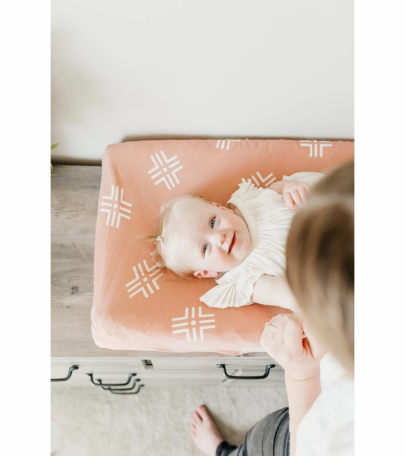 Copper Pearl Premium Knit Diaper Changing Pad Cover - Mesa 4 Copper Pearl Premium Knit Diaper Changing Pad Cover - Mesa - Image 2