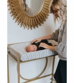 Copper Pearl Premium Knit Diaper Changing Pad Cover - Midtown -Little Unicorn Store copper pearl premium knit diaper changing pad cover midtown 240