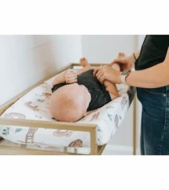 Copper Pearl Premium Knit Diaper Changing Pad Cover - Noah -Little Unicorn Store copper pearl premium knit diaper changing pad cover noah 222