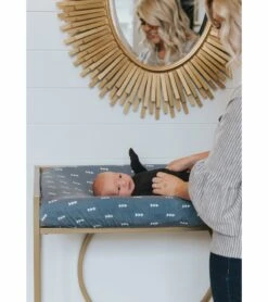 Copper Pearl Premium Knit Diaper Changing Pad Cover - North -Little Unicorn Store copper pearl premium knit diaper changing pad cover north 213