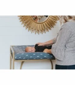 Copper Pearl Premium Knit Diaper Changing Pad Cover - North -Little Unicorn Store copper pearl premium knit diaper changing pad cover north 215