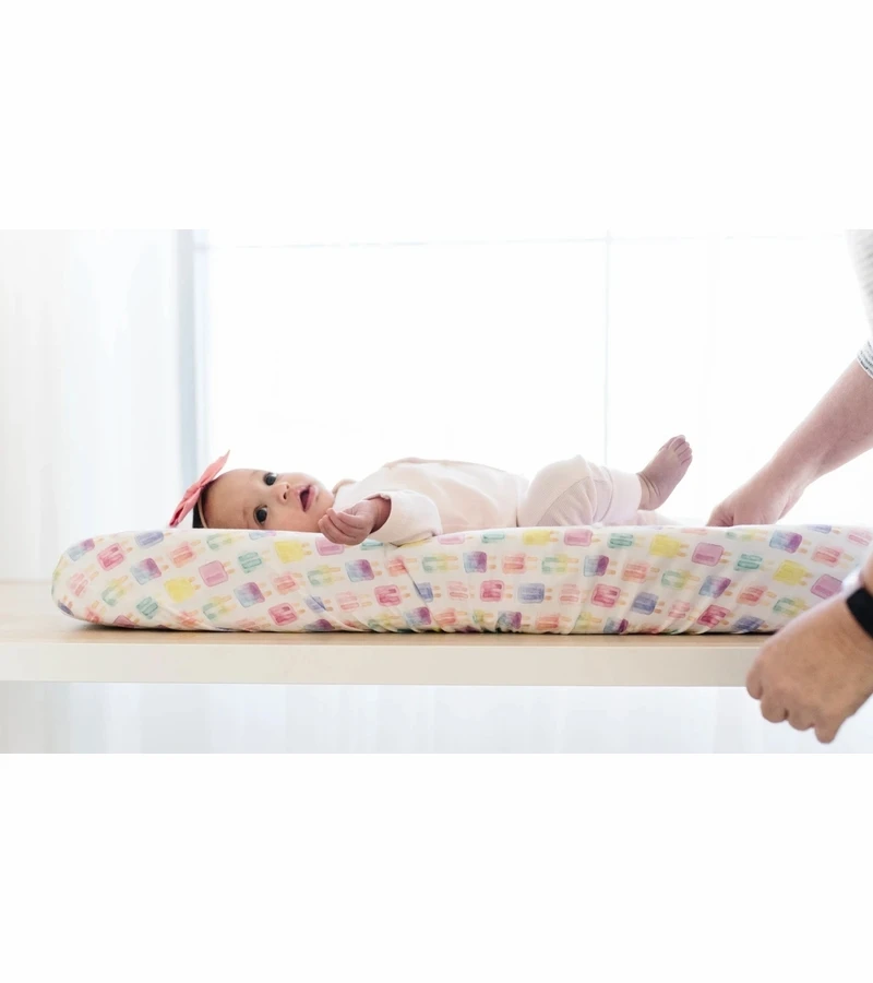 Copper Pearl Premium Knit Diaper Changing Pad Cover - Summer 6 Copper Pearl Premium Knit Diaper Changing Pad Cover - Summer - Image 4