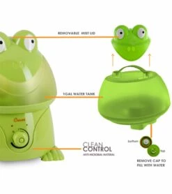 Crane Cool Mist Humidifier - Frog -Little Unicorn Store crane cool mist humidifier frog 118