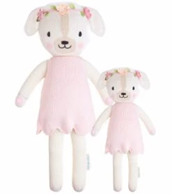 Cuddle+Kind Hand Knit Doll - Mini Charlotte The Dog, 13" -Little Unicorn Store cuddle kind hand knit doll mini charlotte the dog 13 149