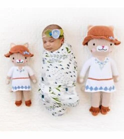 Cuddle+Kind Hand Knit Doll - Mini Chelsea The Cat, 13" 9 Cuddle+Kind Hand Knit Doll - Mini Chelsea The Cat, 13" -Little Unicorn Store cuddle kind hand knit doll mini chelsea the cat 13 143