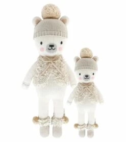 Cuddle+Kind Hand Knit Doll - Mini Stella The Polar Bear, 13" -Little Unicorn Store cuddle kind hand knit doll mini stella the polar bear 13 147