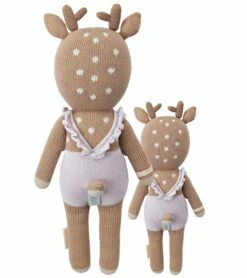 Cuddle+Kind Hand Knit Doll - Mini Violet The Fawn, 13" -Little Unicorn Store cuddle kind hand knit doll mini violet the fawn 13 145