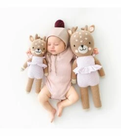 Cuddle+Kind Hand Knit Doll - Mini Violet The Fawn, 13" -Little Unicorn Store cuddle kind hand knit doll mini violet the fawn 13 146