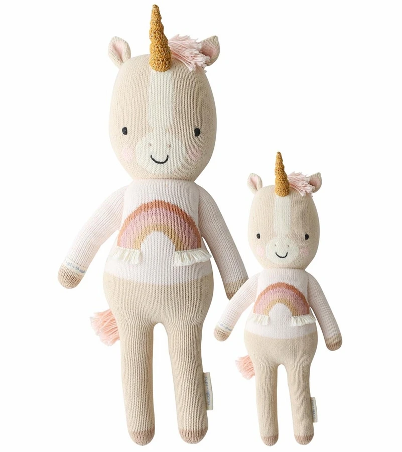 Cuddle+Kind Hand Knit Doll - Mini Zara The Unicorn, 13" 4 Cuddle+Kind Hand Knit Doll - Mini Zara The Unicorn, 13" - Image 2