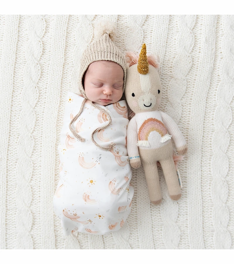 Cuddle+Kind Hand Knit Doll - Mini Zara The Unicorn, 13" 6 Cuddle+Kind Hand Knit Doll - Mini Zara The Unicorn, 13" - Image 4