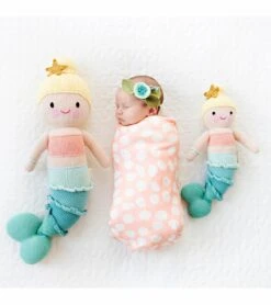 Cuddle+Kind Hand Knit Doll - Skye The Mermaid, 20" -Little Unicorn Store cuddle kind hand knit doll skye the mermaid 20 155
