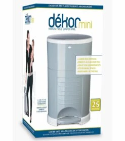 Dekor Diaper Dekor Mini Diaper Pail - Gray -Little Unicorn Store dekor diaper dekor mini diaper pail gray 67