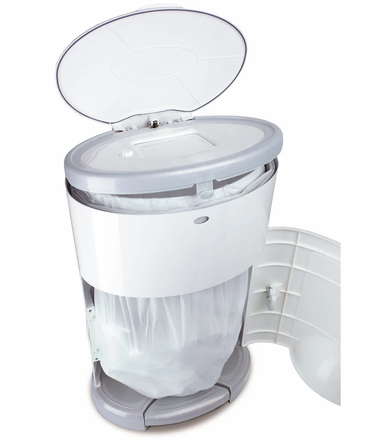 Dekor Diaper Dekor Mini Diaper Pail - White 5 Dekor Diaper Dekor Mini Diaper Pail - White - Image 3