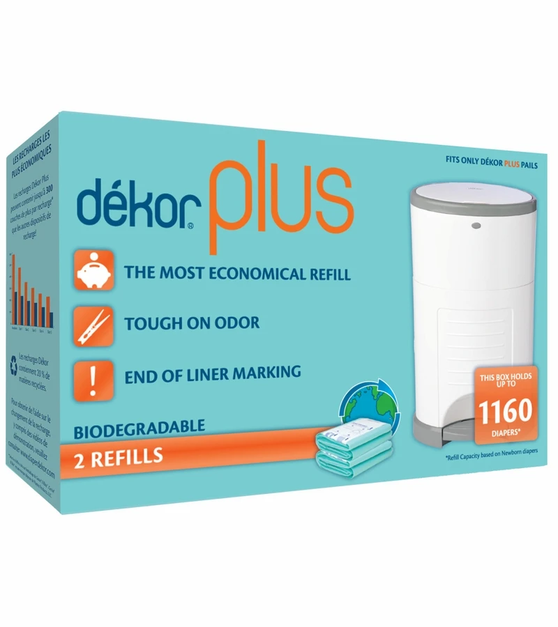 Dekor Diaper Plus Biodegradable Refills- 2 Pack 4 Dekor Diaper Plus Biodegradable Refills- 2 Pack - Image 2