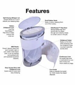 Dekor Plus Diaper Pail Gift Set - White -Little Unicorn Store dekor plus diaper pail gift set white 156