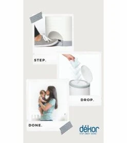 Dekor Plus Diaper Pail Gift Set - White -Little Unicorn Store dekor plus diaper pail gift set white 159