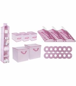 Delta 48 Piece Nursery Storage Set - Pink