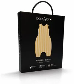 DockATot Sleep Romper, 18-36 Months, TOG 1.0 - Golden Stripe -Little Unicorn Store dockatot sleep romper 18 36 months tog 1 0 golden stripe 127