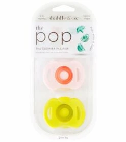 Doddle & Co. The Pop Pacifier, 2 Pack - Make Me Blush + Pick Up Lime -Little Unicorn Store doddle co the pop pacifier 2 pack make me blush pick up lime 233