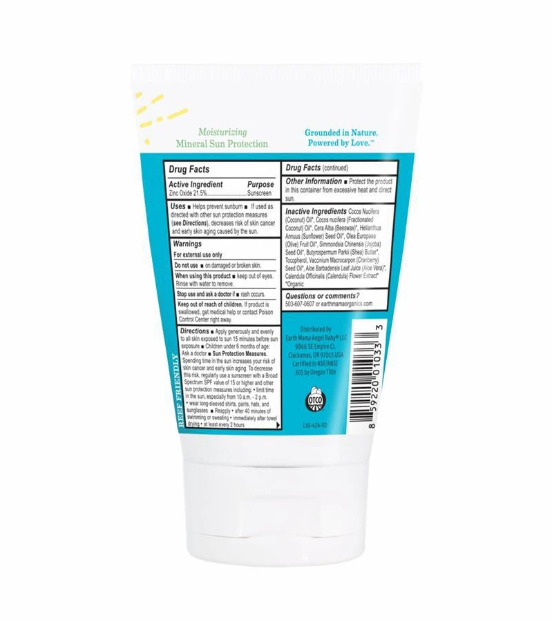 Earth Mama Kids Mineral Sunscreen Lotion SPF 30 4 Earth Mama Kids Mineral Sunscreen Lotion SPF 30 - Image 2