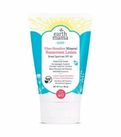 Earth Mama Kids Uber-Sensitive Mineral Sunscreen Lotion SPF 40