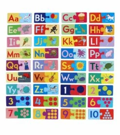EeBoo Puzzle Pairs - Alphabet & Numbers -Little Unicorn Store eeboo puzzle pairs alphabet numbers 128