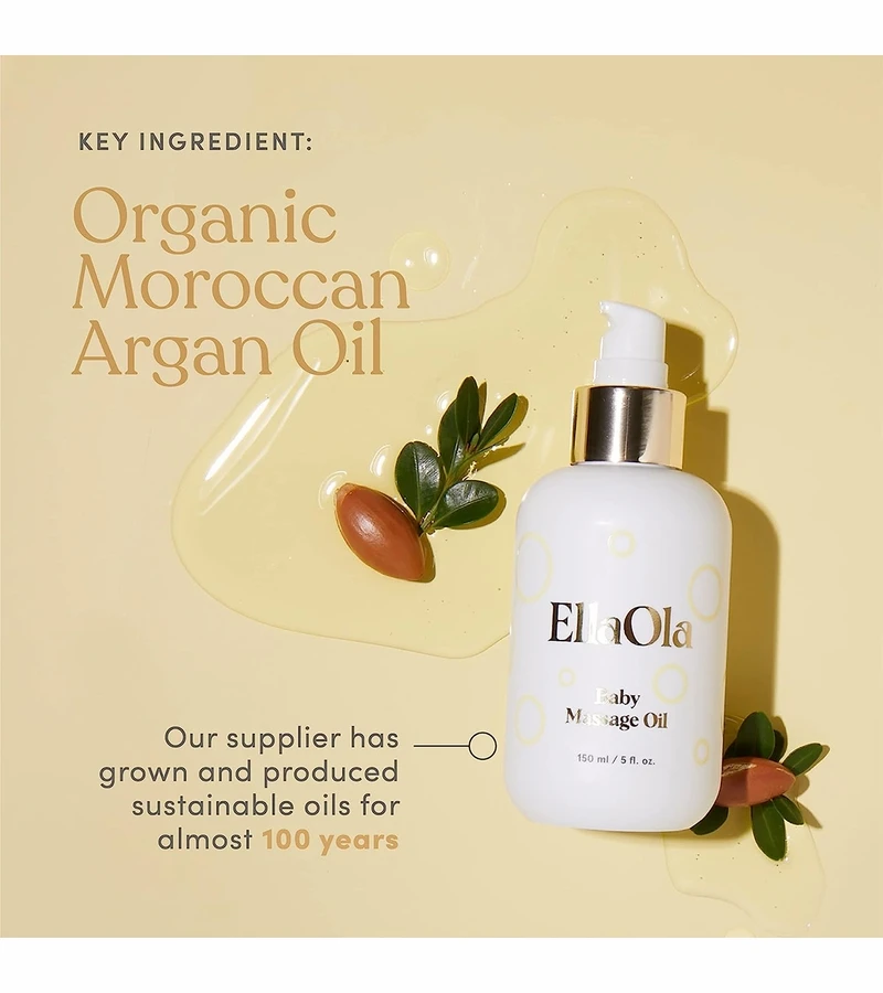 EllaOla Organic Baby Massage Oil, Fragrance Free 9 EllaOla Organic Baby Massage Oil, Fragrance Free - Image 7